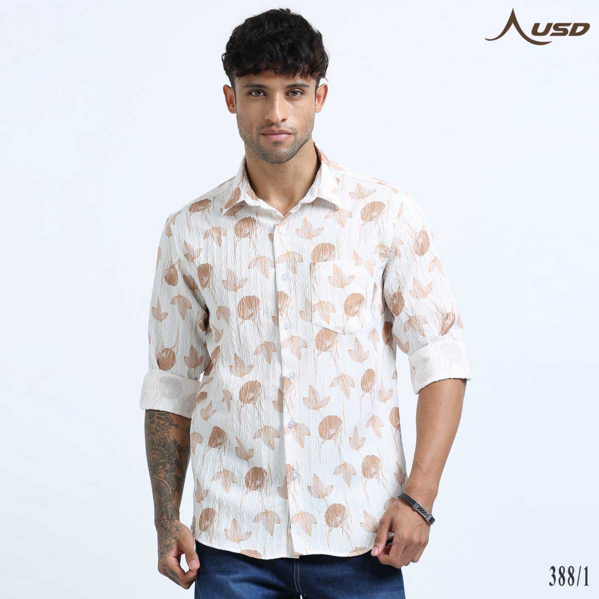 Premium Jacquard Digital Printed Shirts-388/1