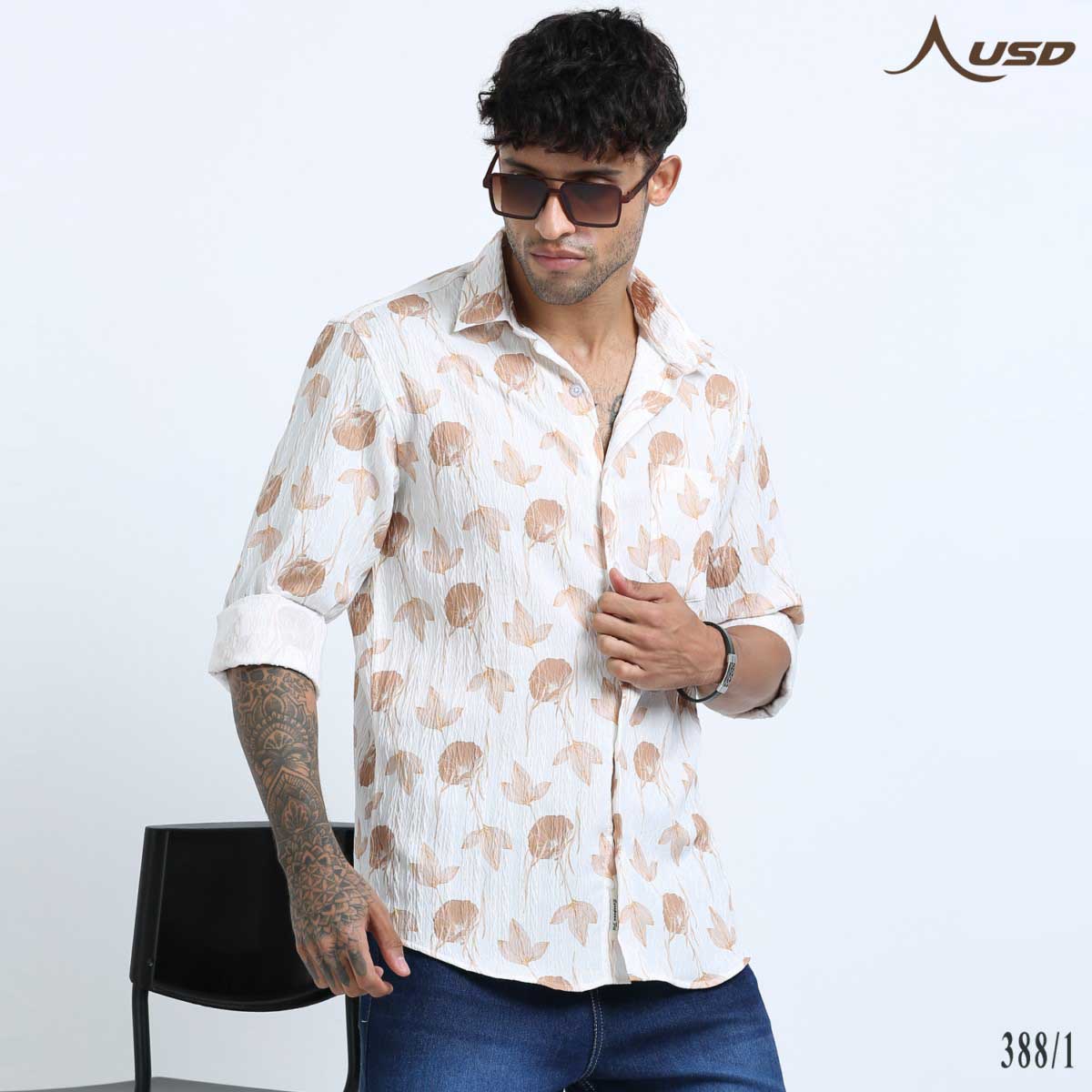 Premium Jacquard Digital Printed Shirts-388/1