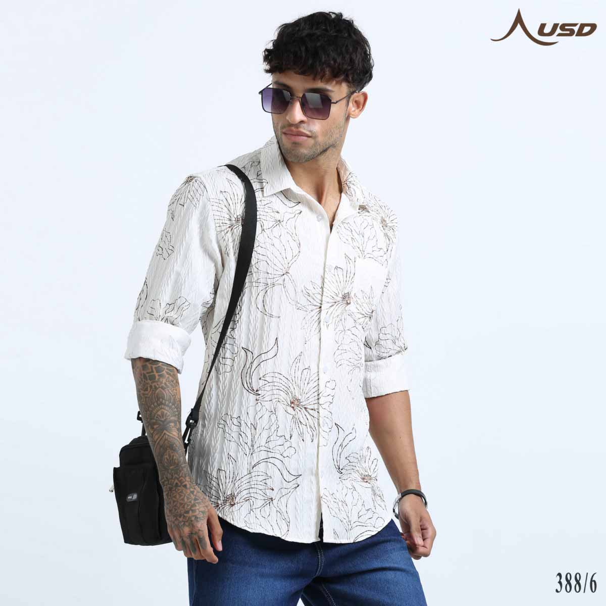 Premium Jacquard Digital Printed Shirts-388/6
