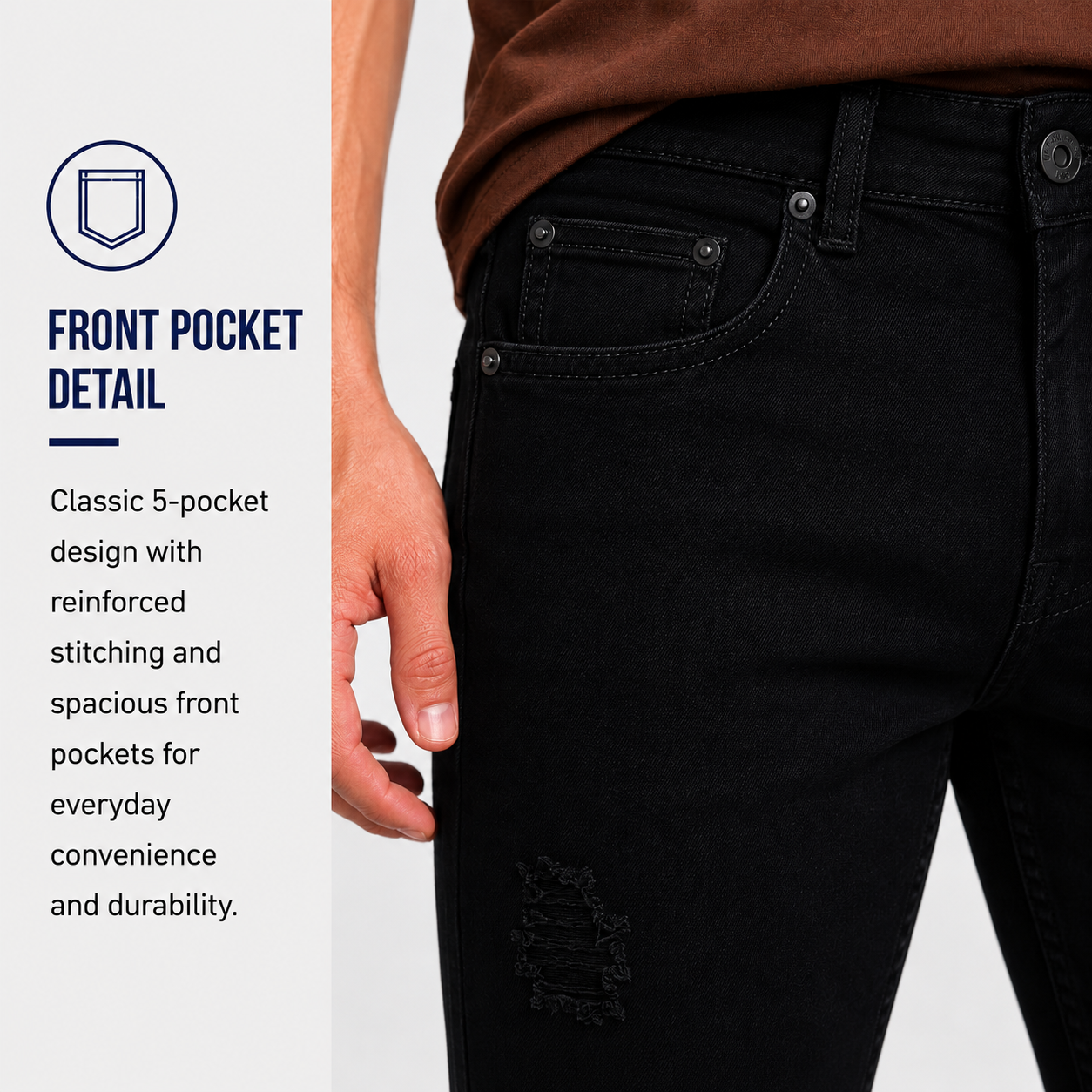 Torn Men's Premium Denim Jeans Ankle Fit - 358/5