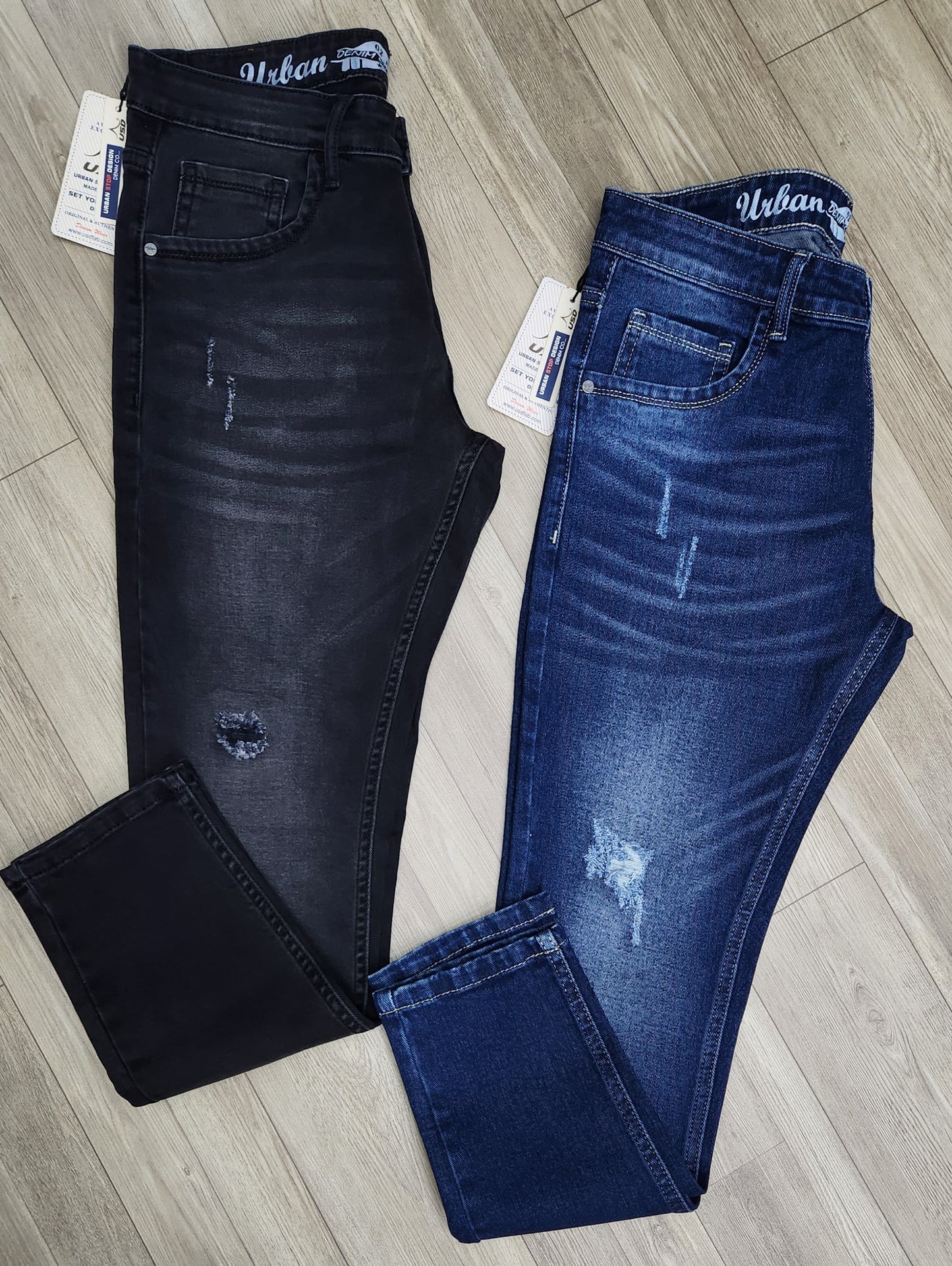 358/1-Torn Men's Premium Denim Jeans Ankle Fit