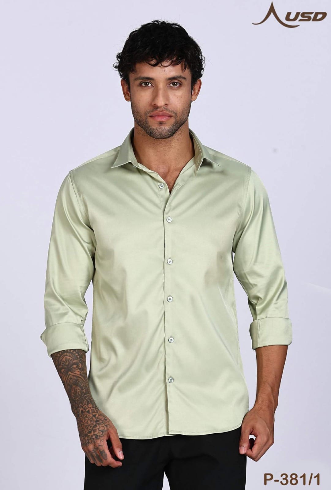 USD Premium Satin Lycra Party Wear Shirts-P-381/1