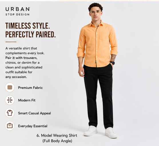 Shirt for men Premium Cotton Slab Casual Shirt - Full Sleeve USD-407/4