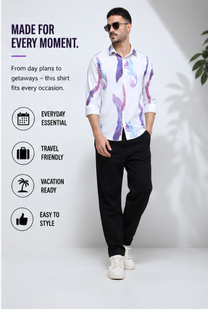 Premium Rayon Digital Print Shirt - 386/6