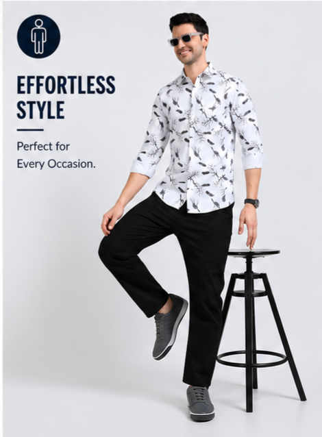 Premium Oxford Digital Printed Shirts-389/3