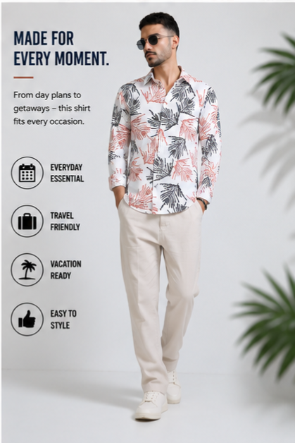 Premium Rayon Digital Print Shirt - 386/5