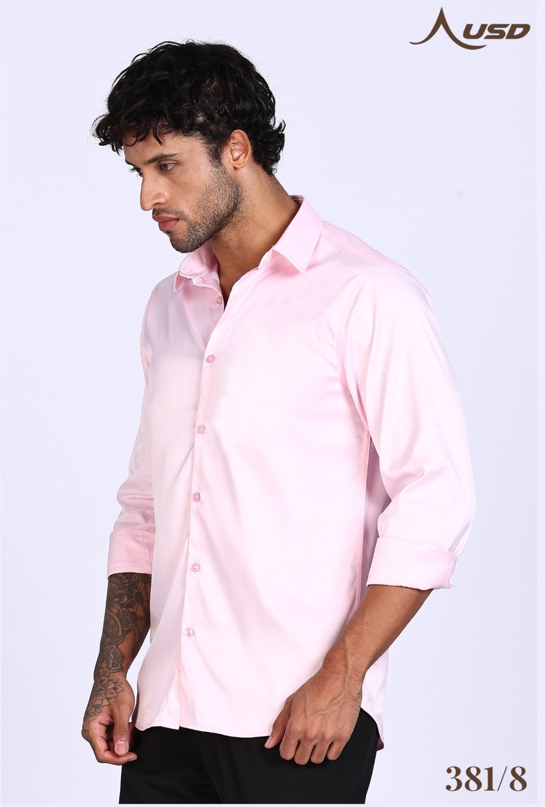 USD Premium Satin Lycra Party Wear Shirts-P-381/8