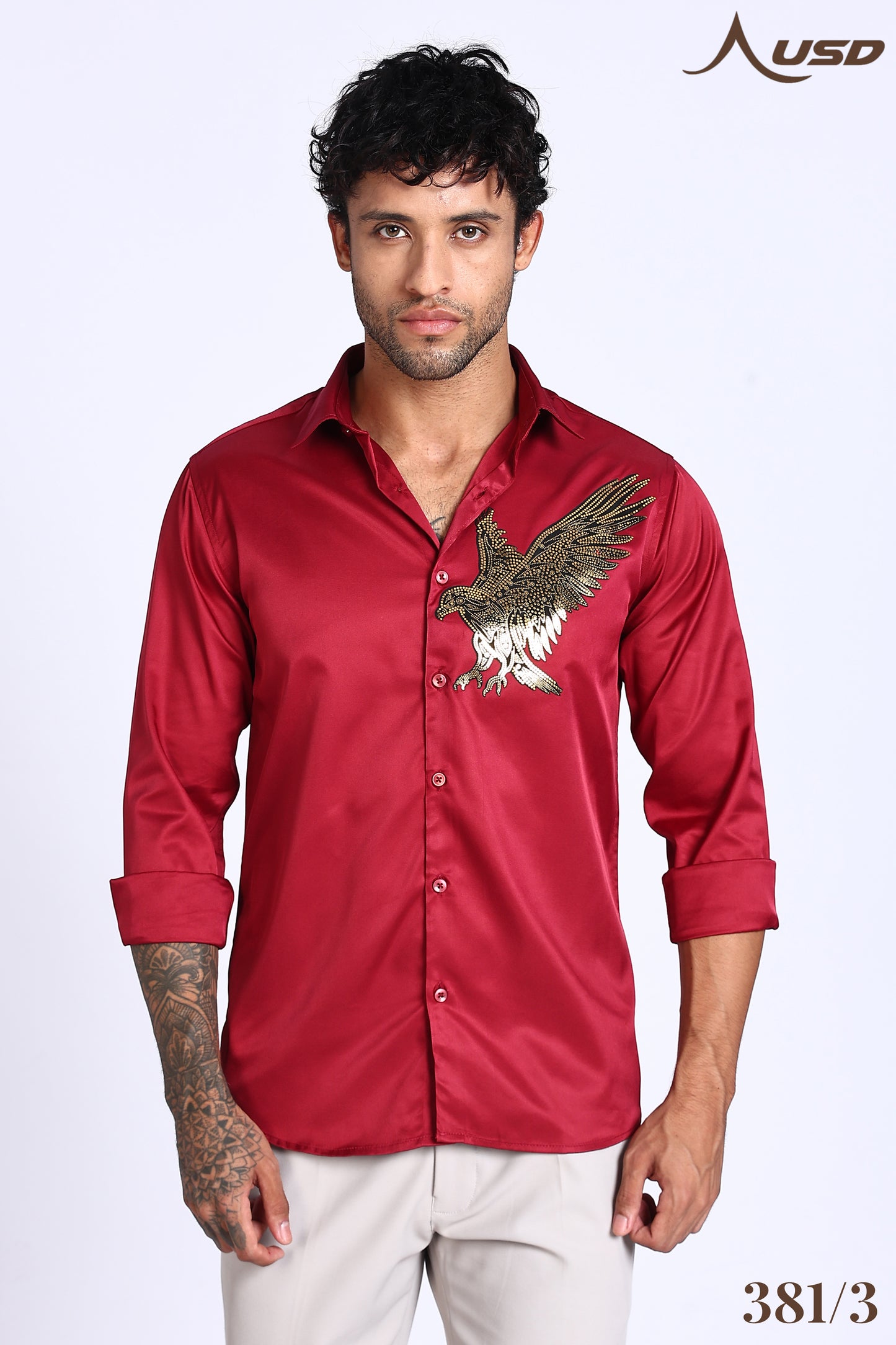 381/3-Eagle Stone Designer Full Shirts