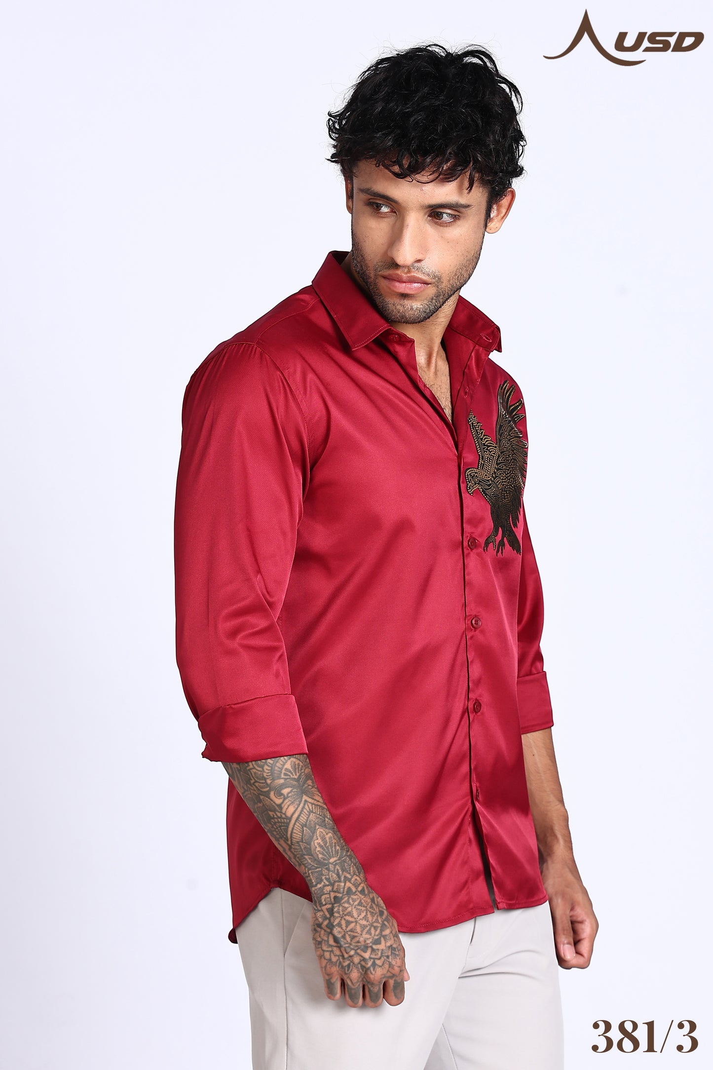 381/3-Eagle Stone Designer Full Shirts