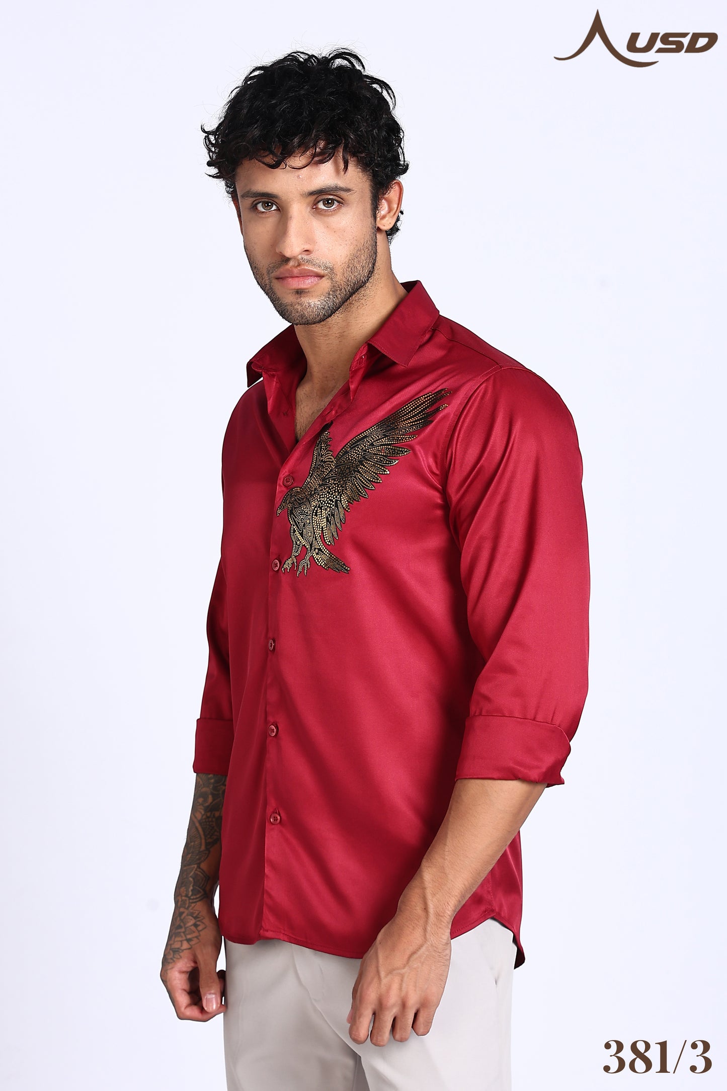 381/3-Eagle Stone Designer Full Shirts
