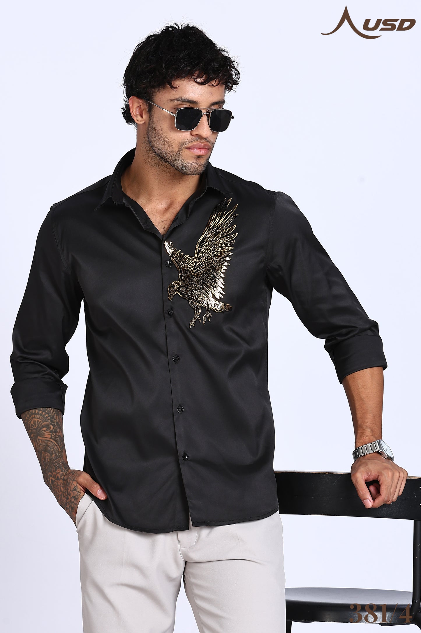 381/4-Eagle Stone Designer Full Shirts