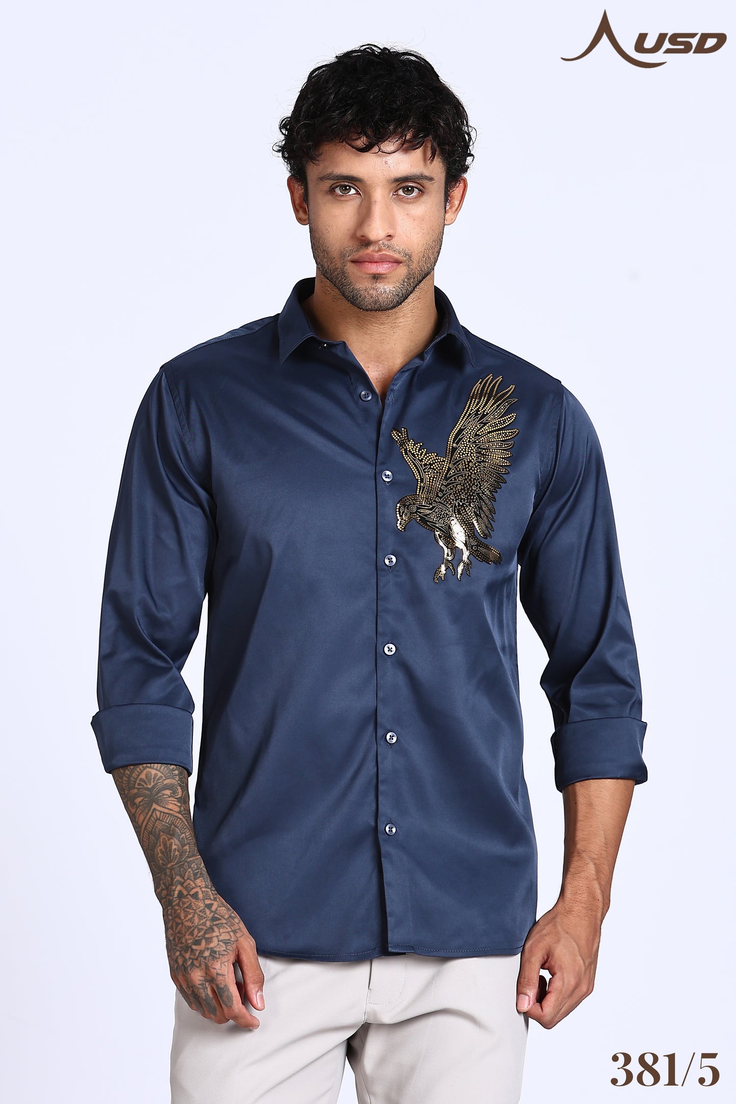 381/5-Eagle Stone Designer Full Shirts