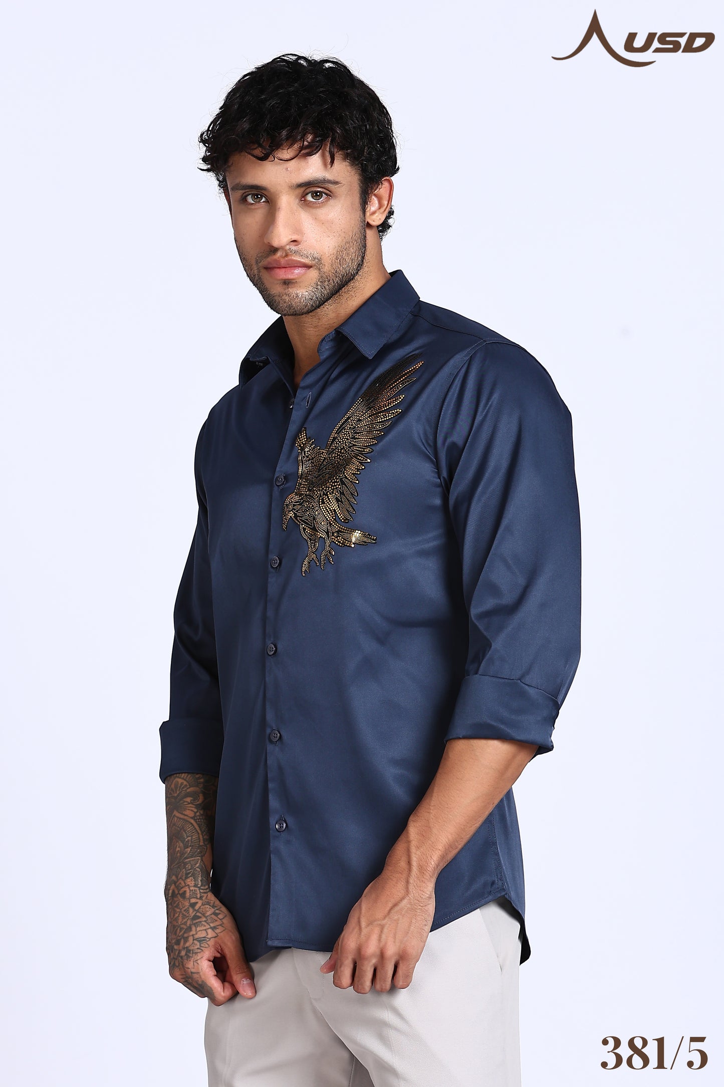 381/5-Eagle Stone Designer Full Shirts