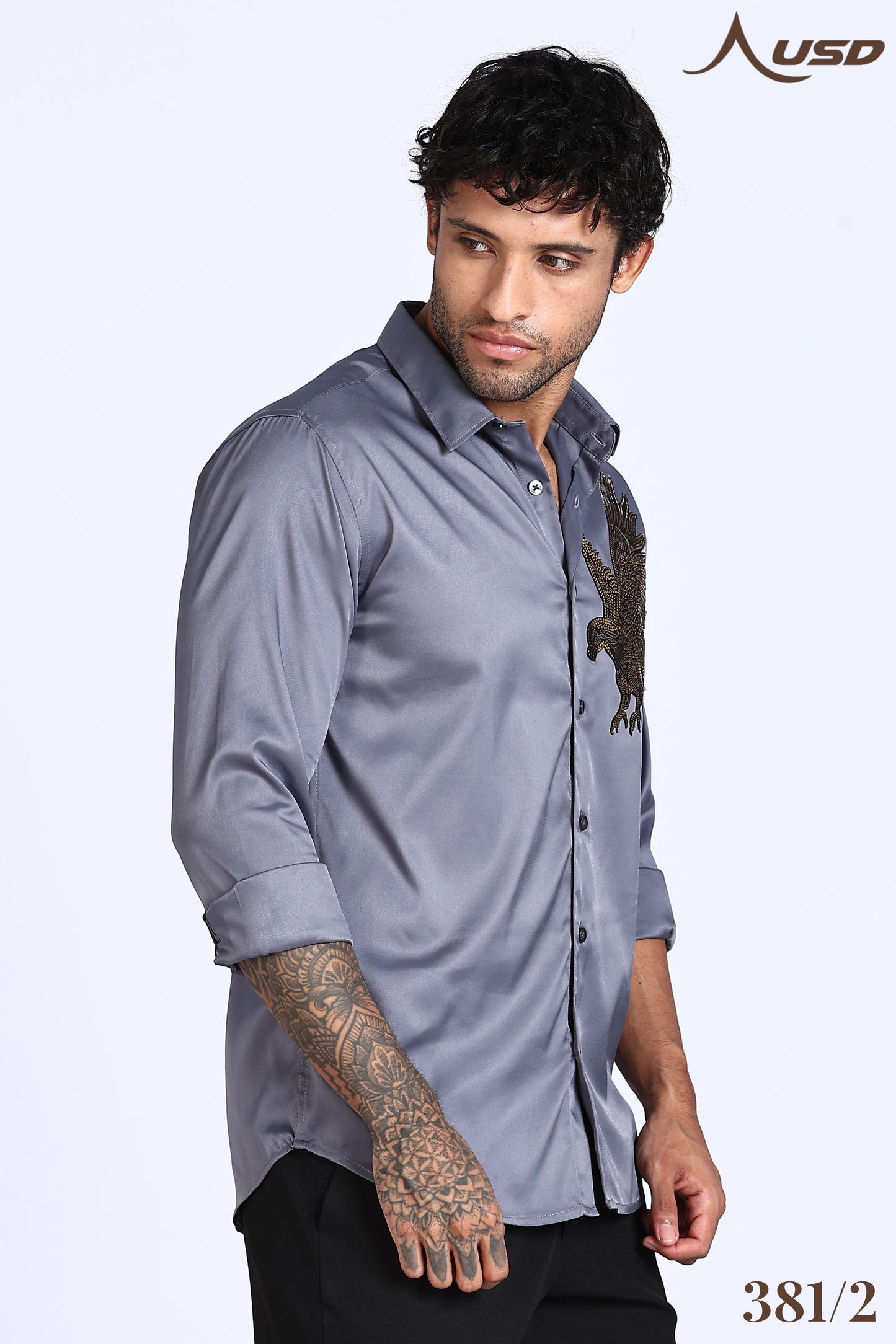 381/2-Eagle Stone Designer Full Shirts