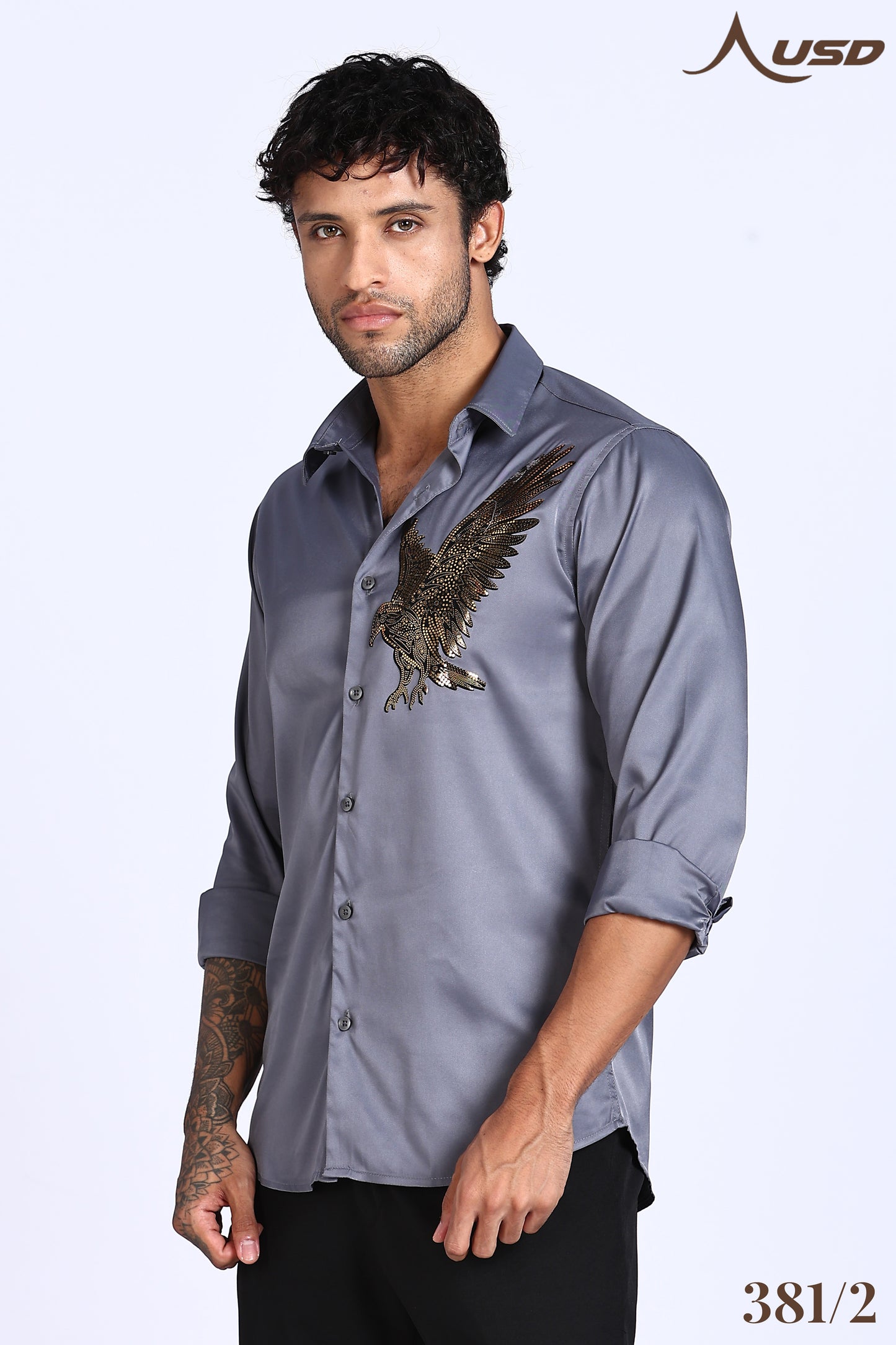 381/2-Eagle Stone Designer Full Shirts