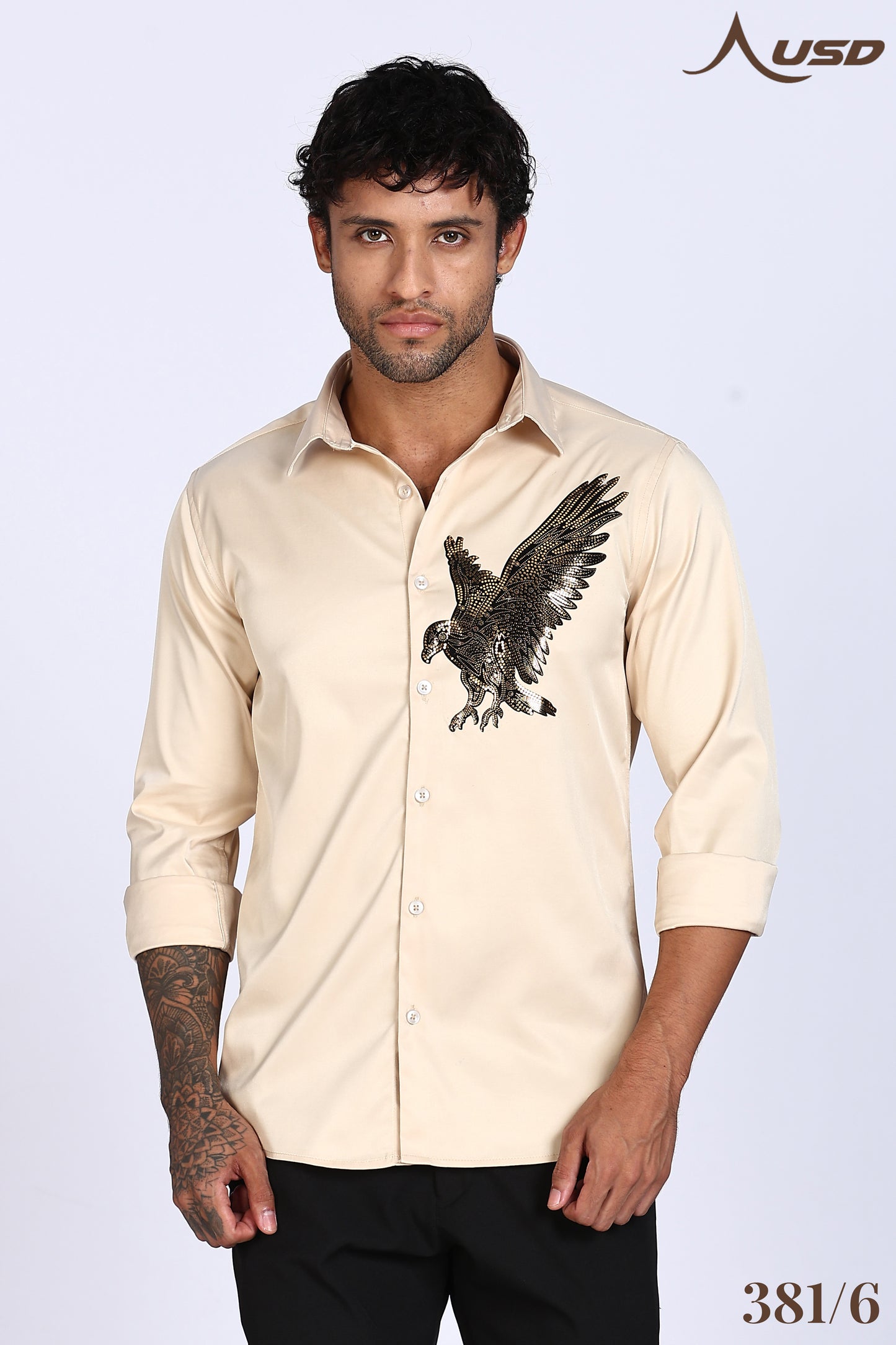 381/6-Eagle Stone Designer Full Shirts
