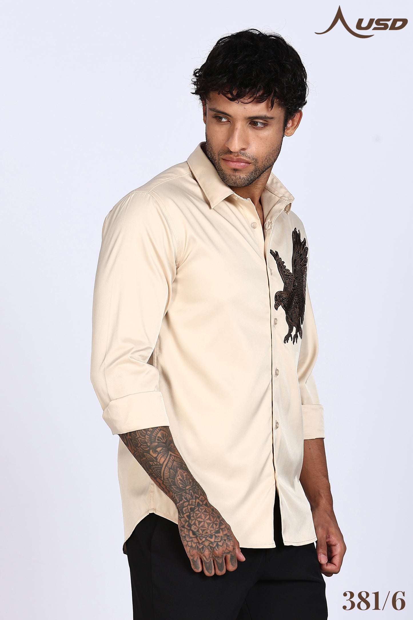 381/6-Eagle Stone Designer Full Shirts