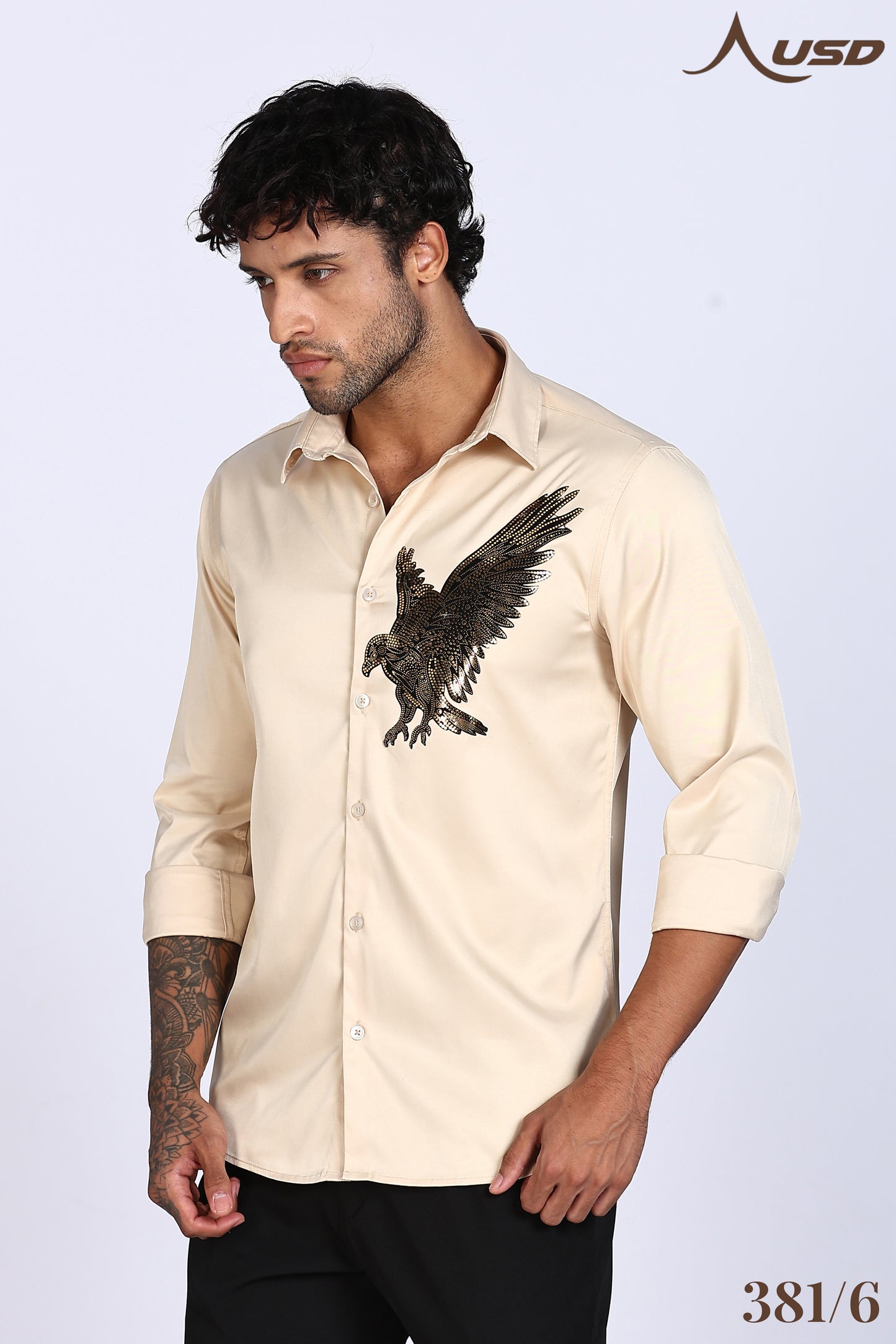 381/6-Eagle Stone Designer Full Shirts
