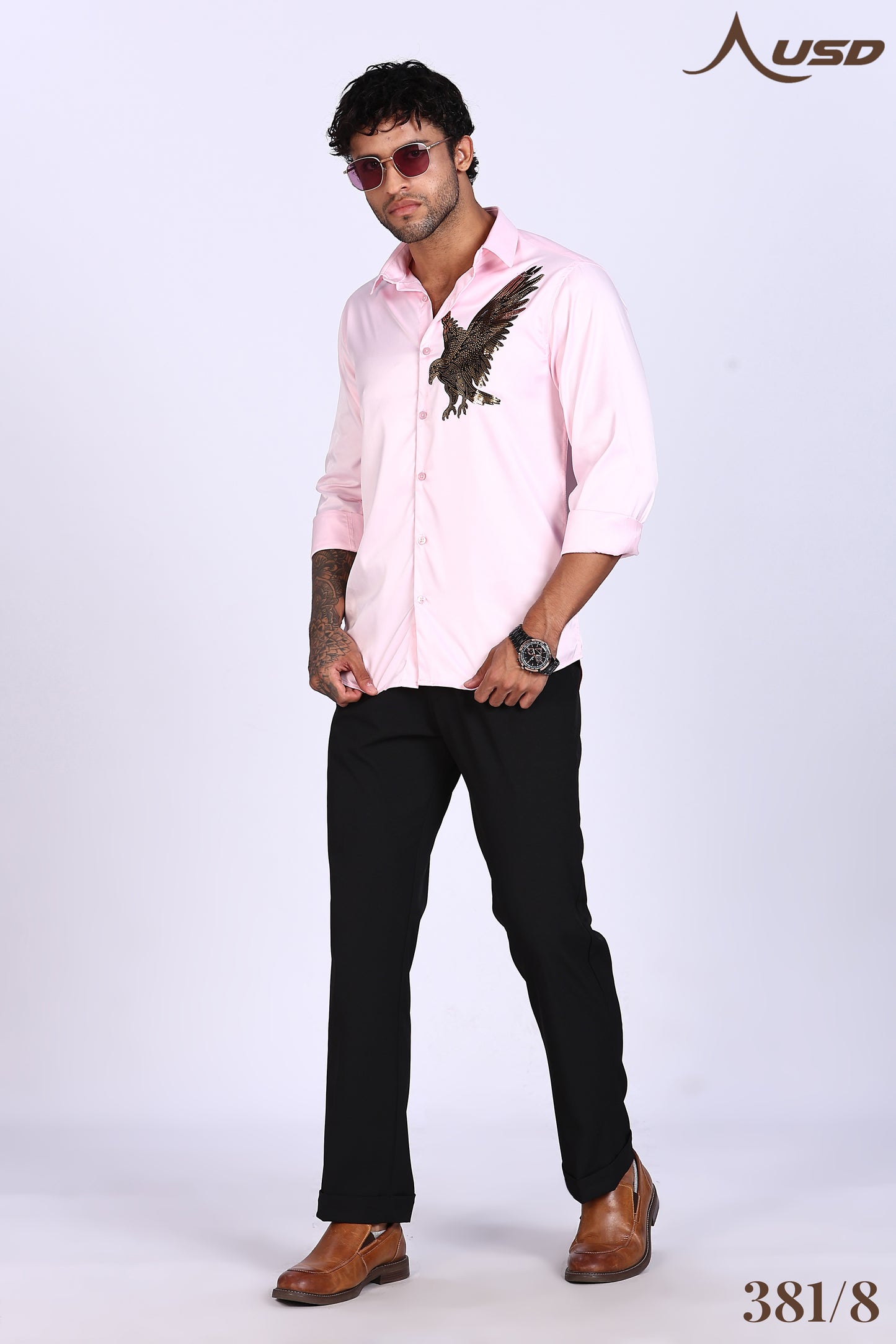 381/8-Eagle Stone Designer Full Shirts