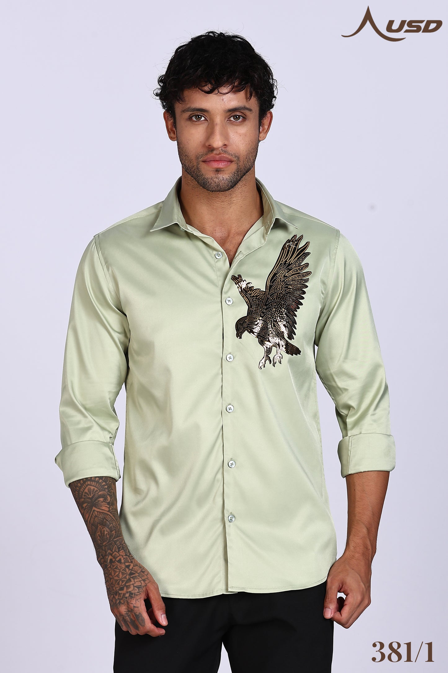 381/1-Eagle Stone Designer Full Shirts