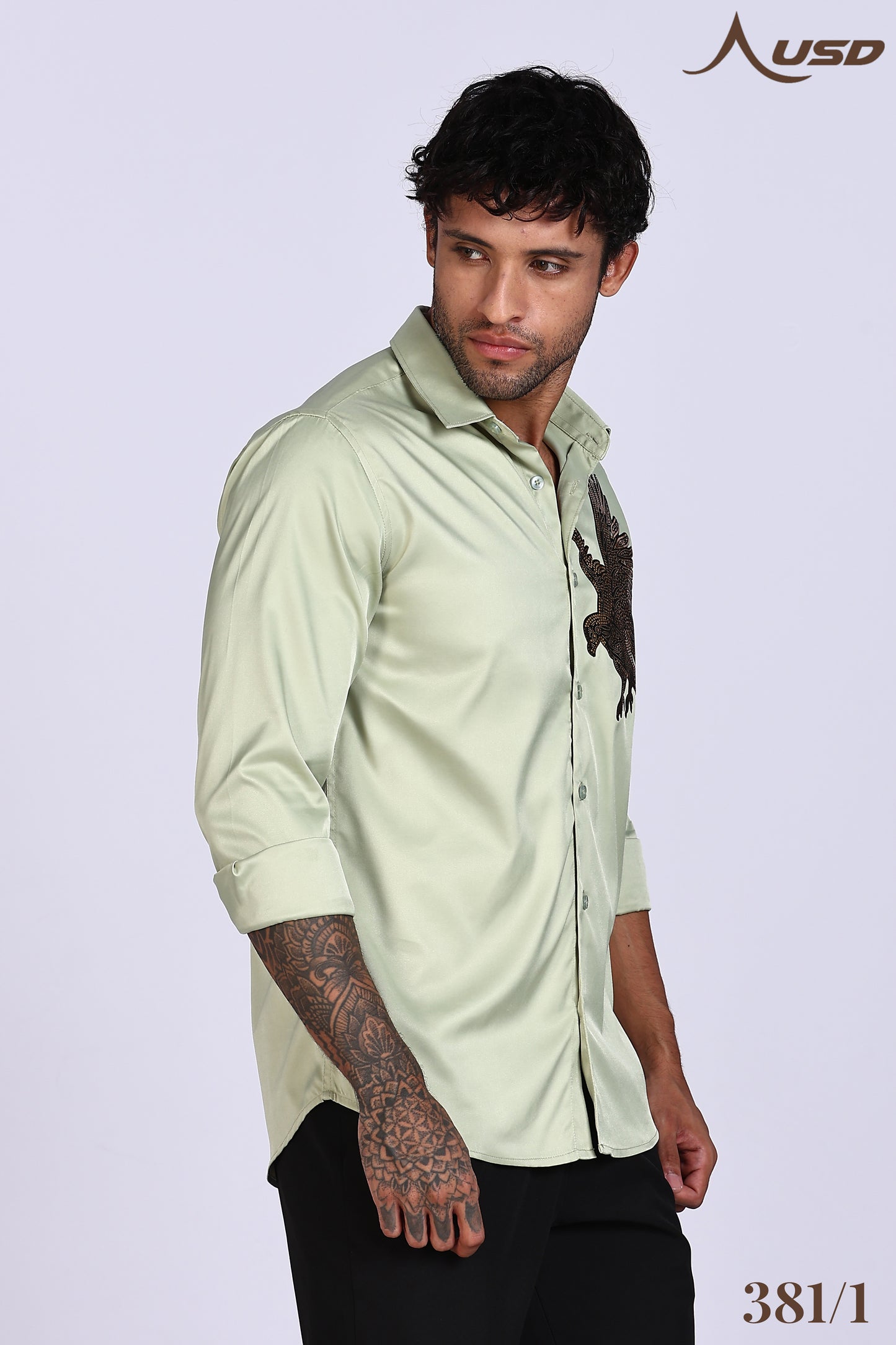 381/1-Eagle Stone Designer Full Shirts