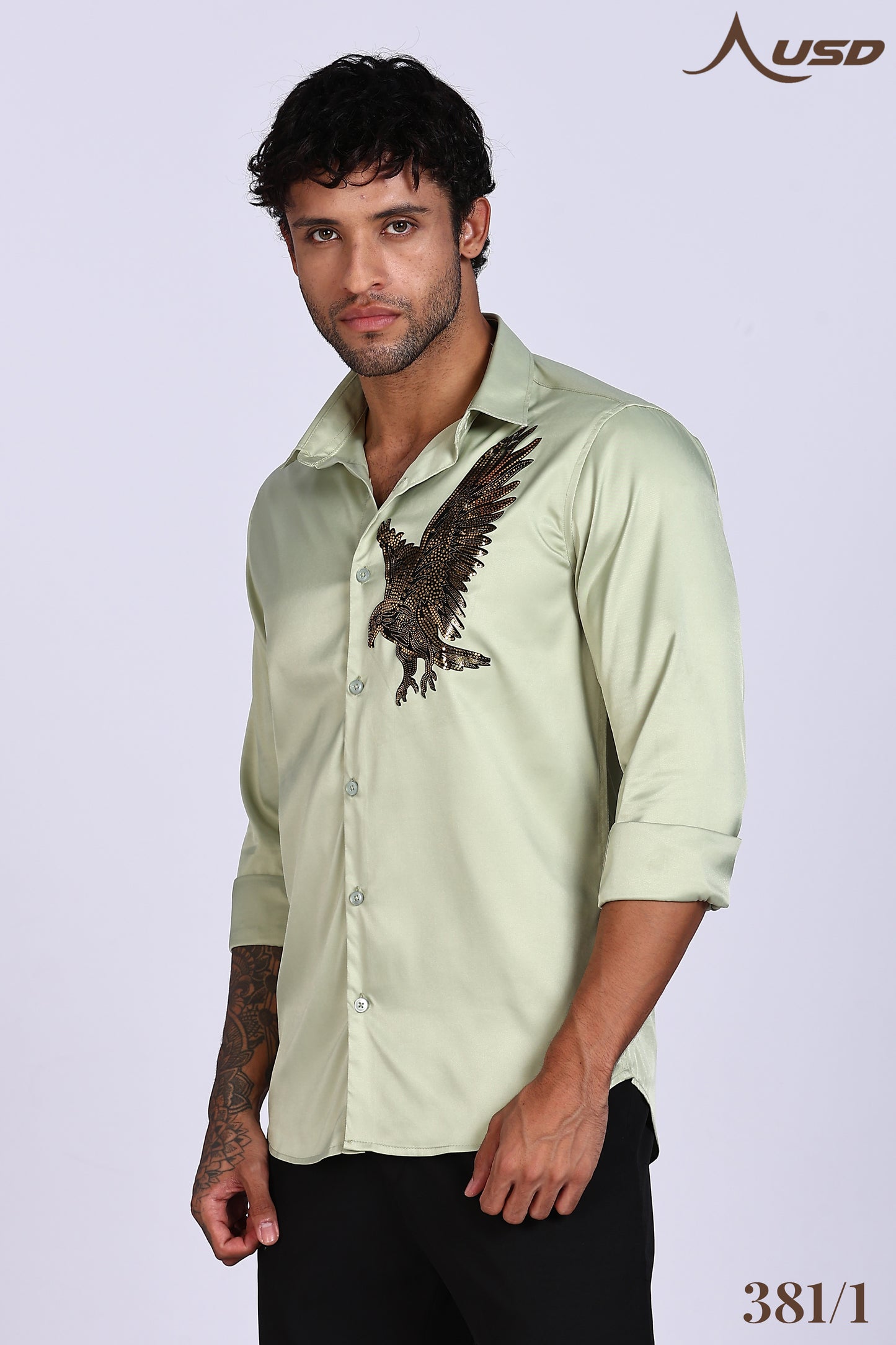 381/1-Eagle Stone Designer Full Shirts