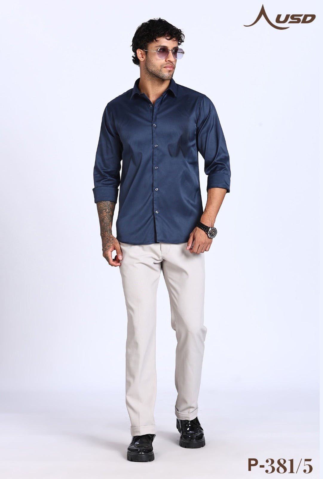 USD Premium Satin Lycra Party Wear Shirts-P-381/5