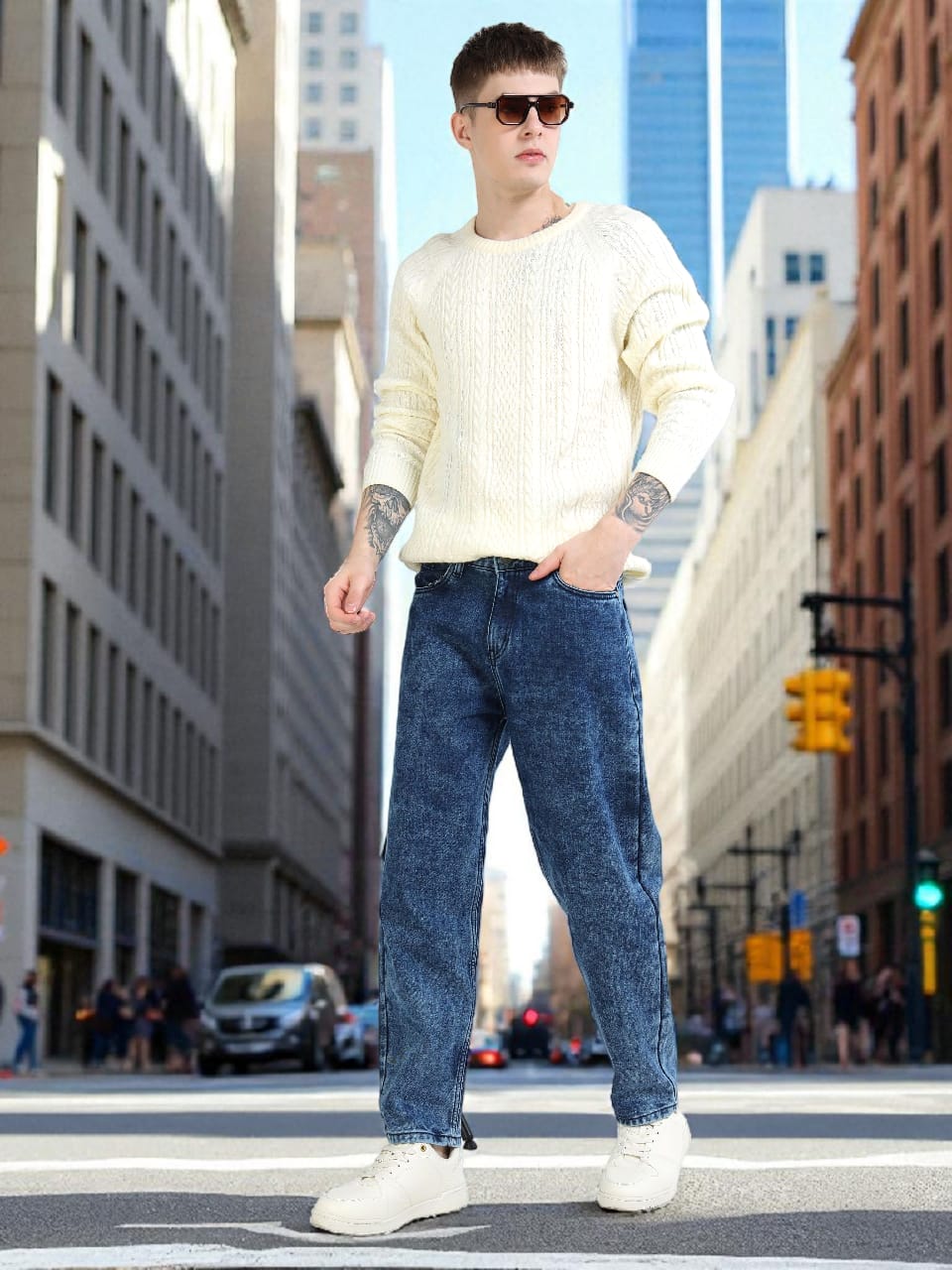 383/2-Classic MOM Fit Jeans - Comfort With Style"
