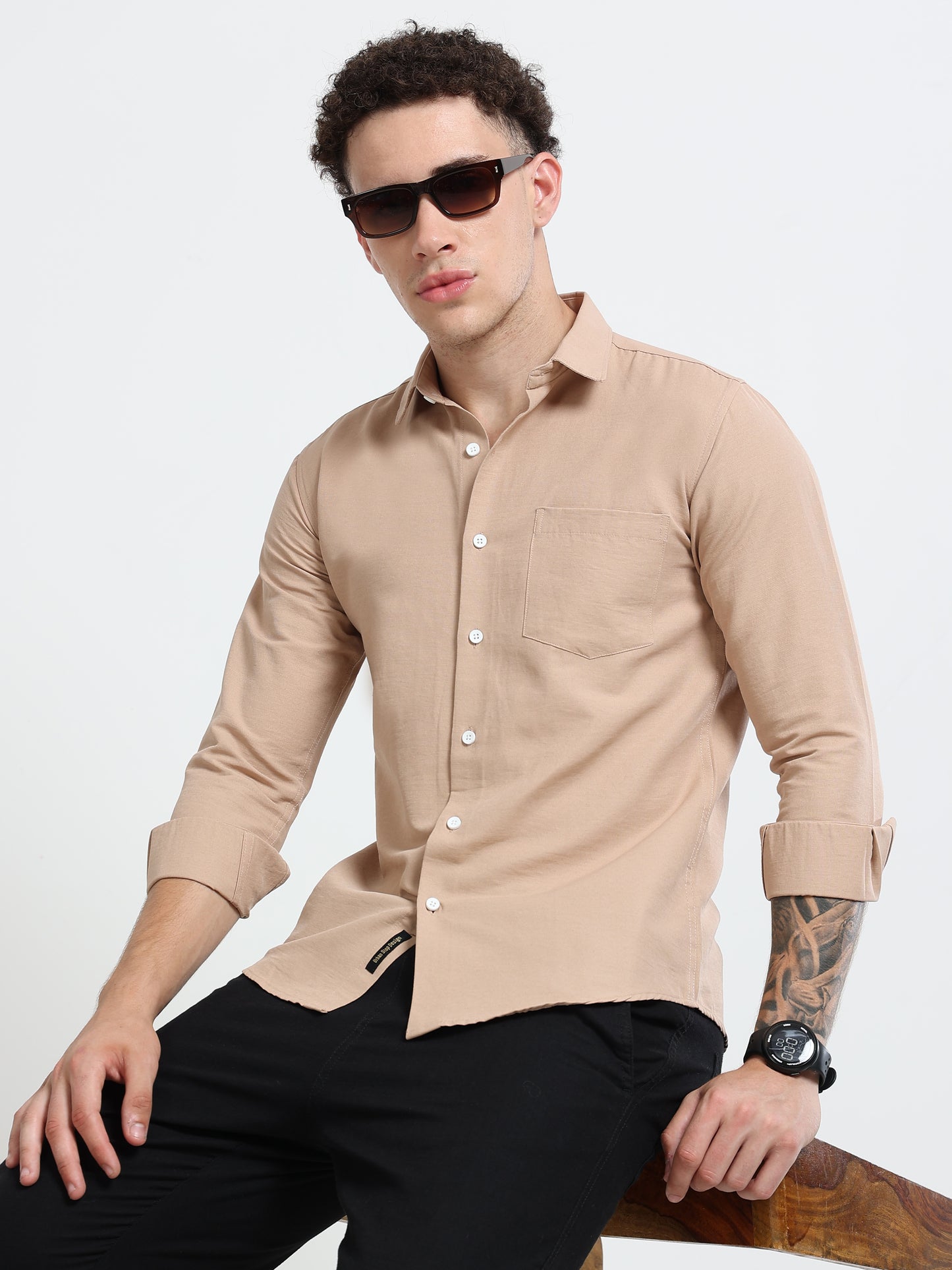 Shirt for men Premium Cotton Slab Casual Shirt - Full Sleeve USD-407/8