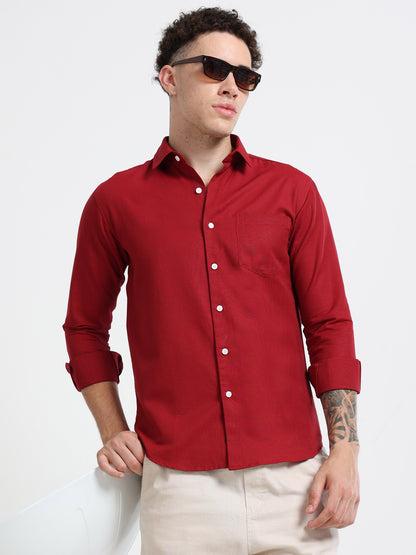 Shirt for men Premium Cotton Slab Casual Shirt - Full Sleeve USD-407/9