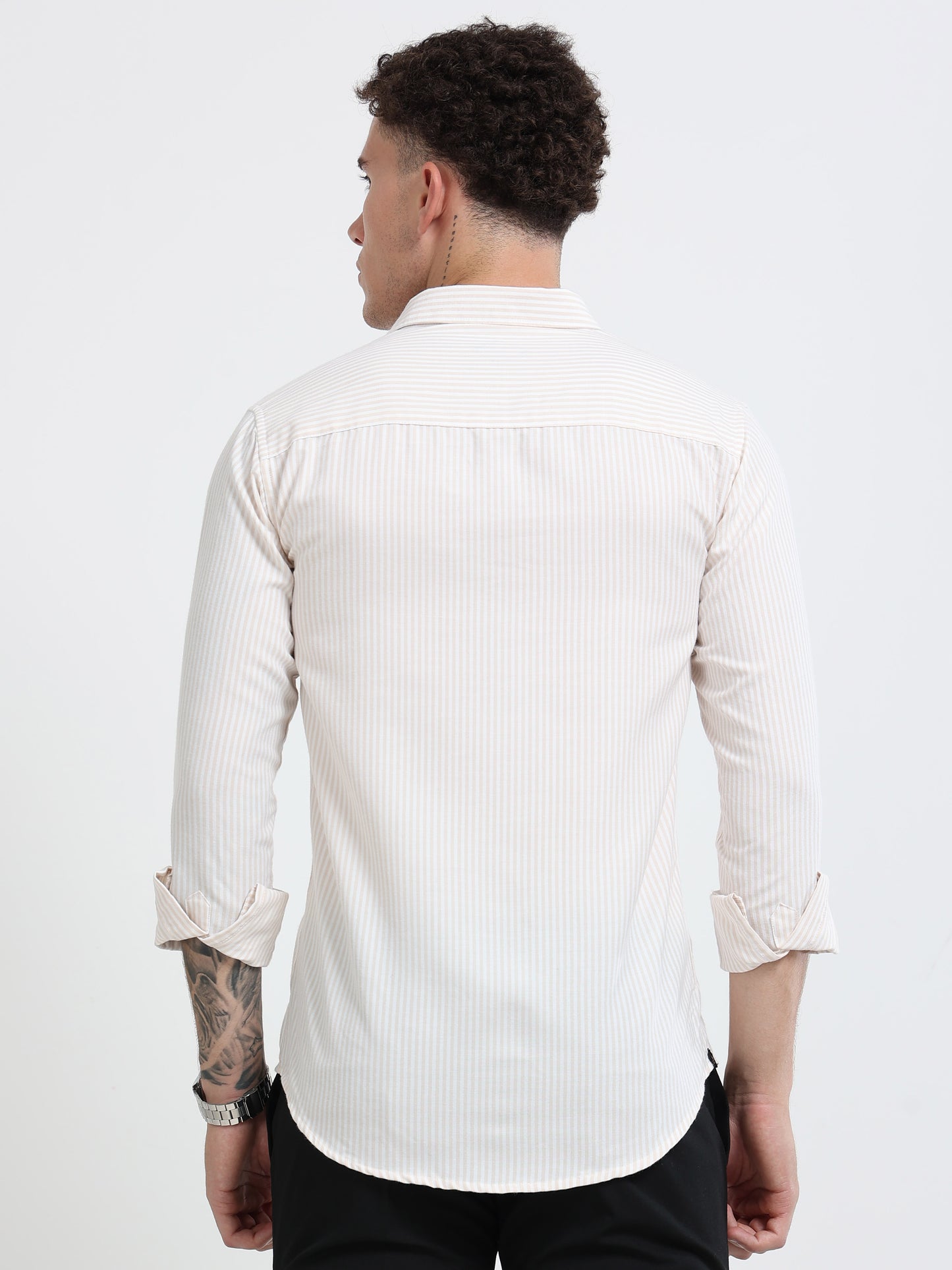 Mens Premium Striped Cotton Shirt - Regular Fit USD 408/6