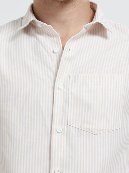 Mens Premium Striped Cotton Shirt - Regular Fit USD 408/6