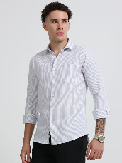 Mens Premium Striped Cotton Shirt - Regular Fit USD 408/2