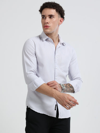 Mens Premium Striped Cotton Shirt - Regular Fit USD 408/2