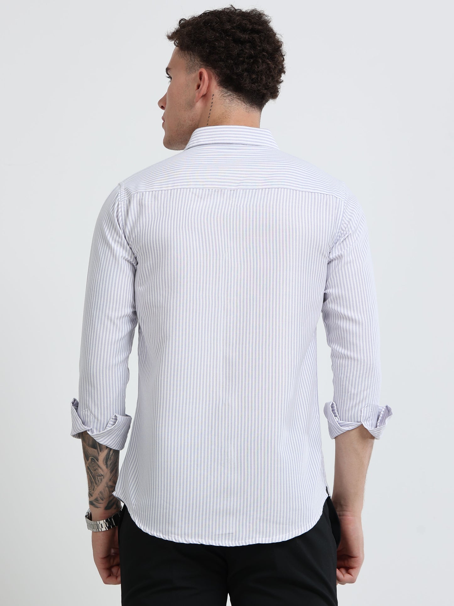 Mens Premium Striped Cotton Shirt - Regular Fit USD 408/2