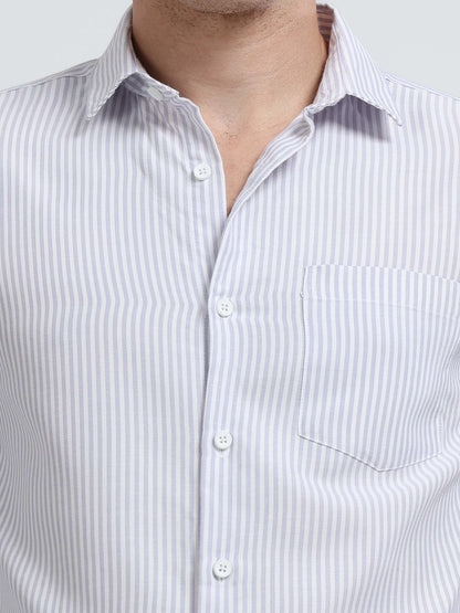 Mens Premium Striped Cotton Shirt - Regular Fit USD 408/2