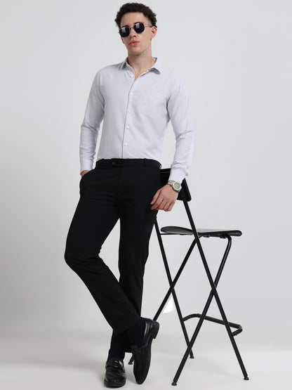 Mens Premium Striped Cotton Shirt - Regular Fit USD 408/2