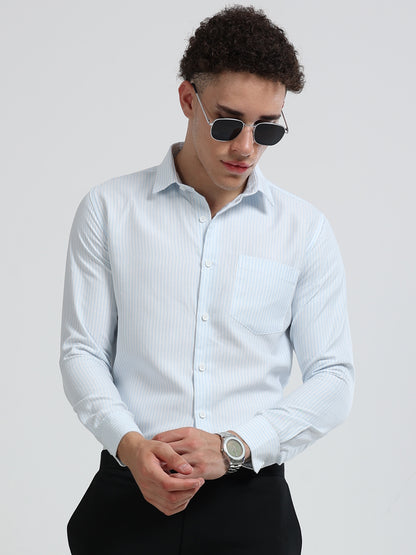 Mens Premium Striped Cotton Shirt - Regular Fit USD 408/4