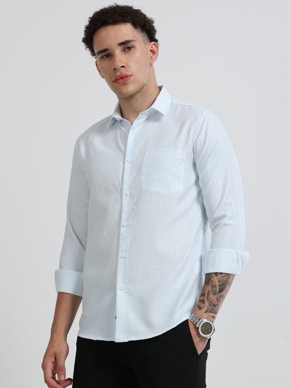Mens Premium Striped Cotton Shirt - Regular Fit USD 408/4