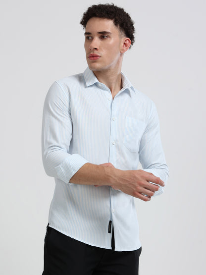 Mens Premium Striped Cotton Shirt - Regular Fit USD 408/4