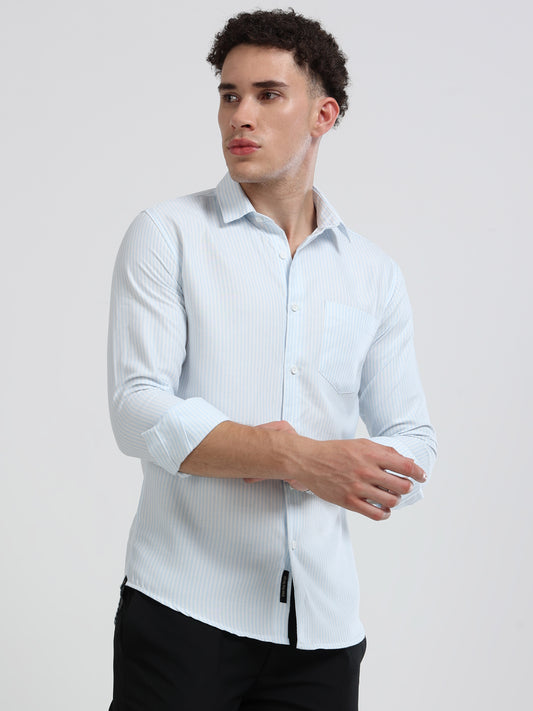 Mens Premium Striped Cotton Shirt - Regular Fit USD 408/4