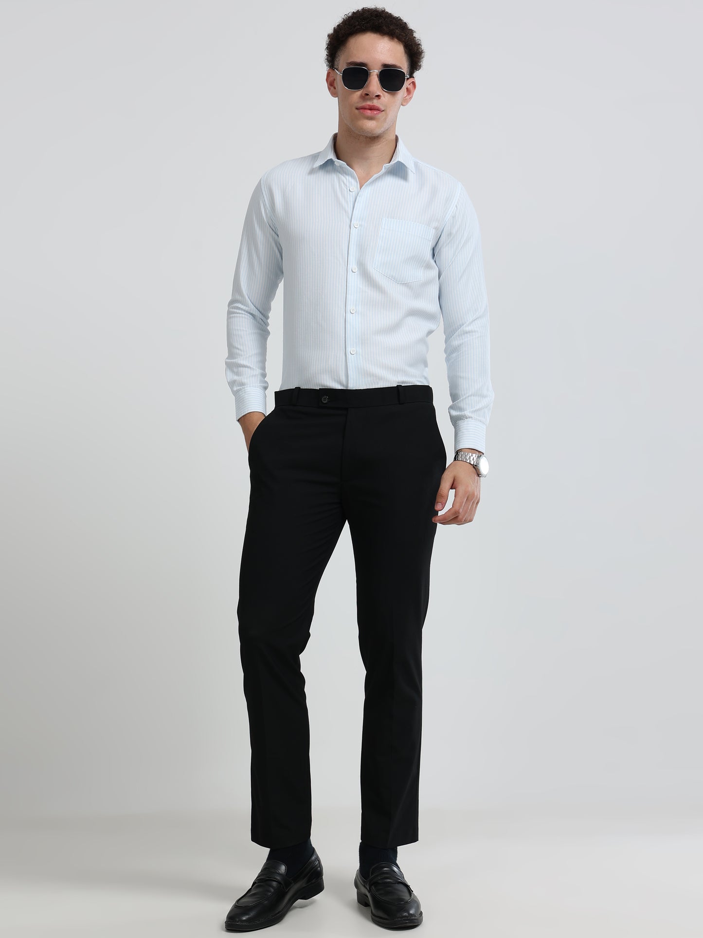 Mens Premium Striped Cotton Shirt - Regular Fit USD 408/4