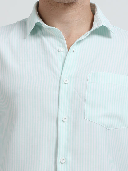 Mens Premium Striped Cotton Shirt - Regular Fit USD 408/5