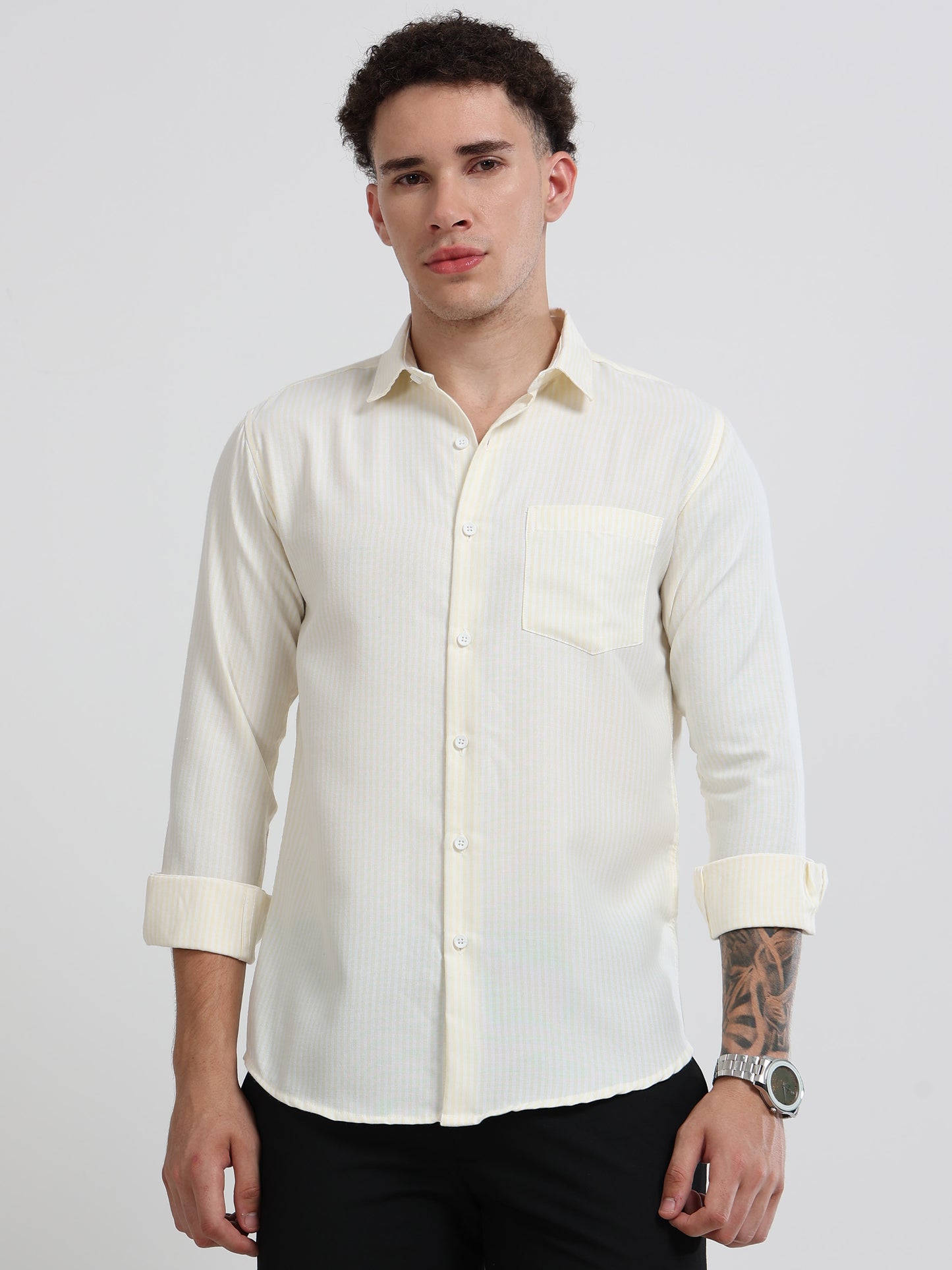 Mens Premium Striped Cotton Shirt - Regular Fit USD 408/1
