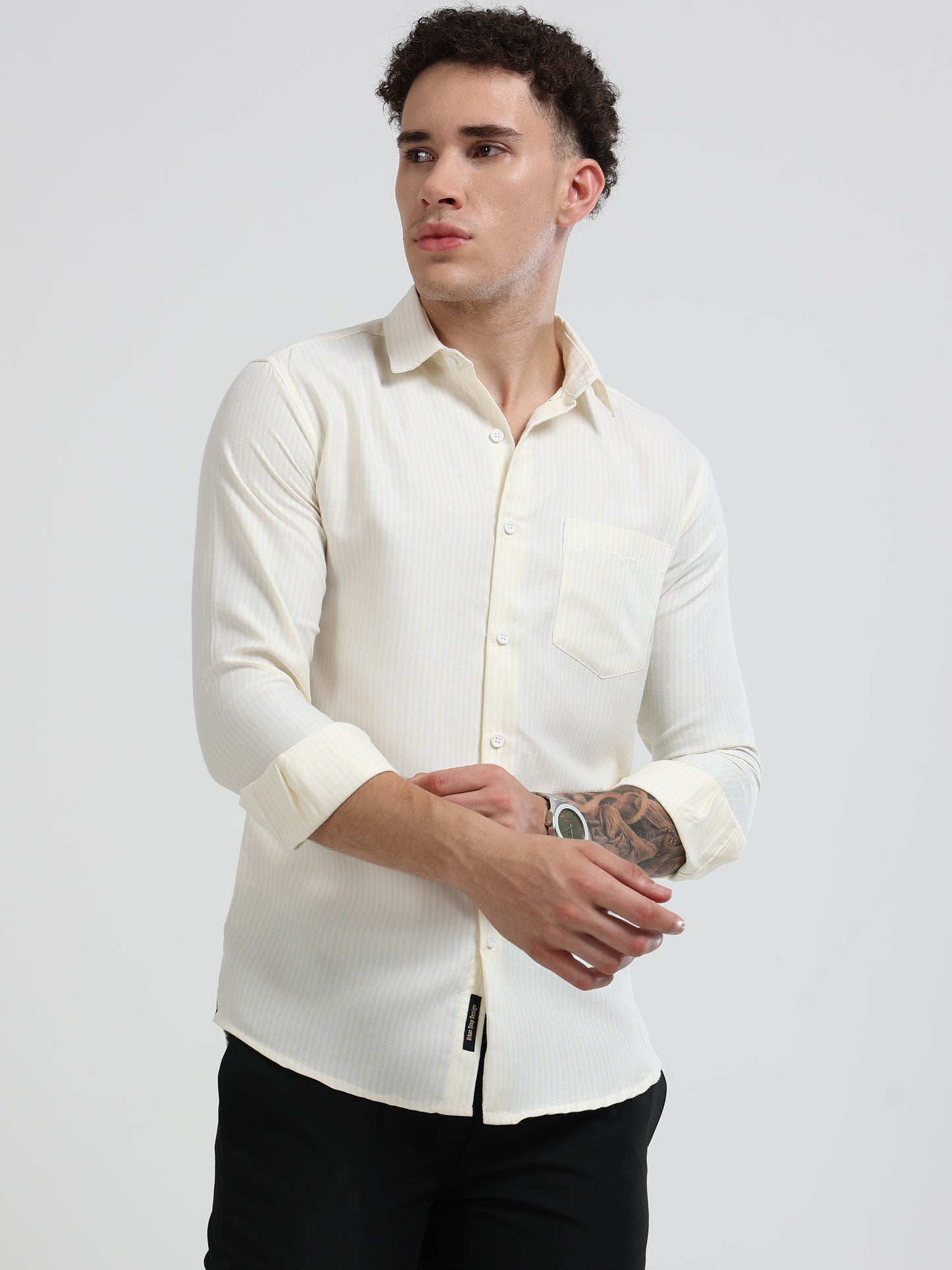 Mens Premium Striped Cotton Shirt - Regular Fit USD 408/1