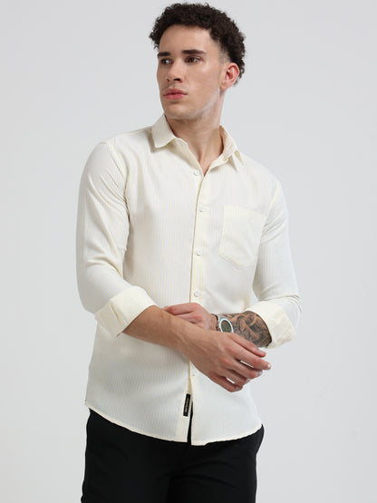 Mens Premium Striped Cotton Shirt - Regular Fit USD 408/1