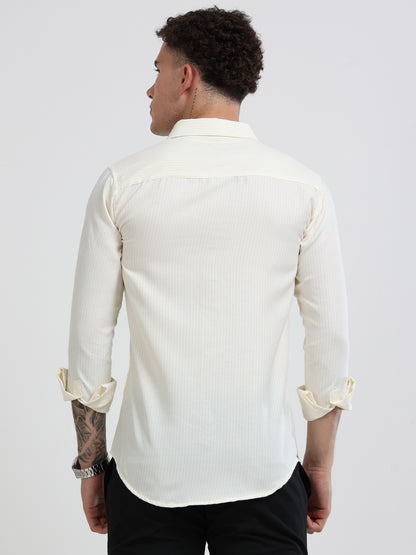 Mens Premium Striped Cotton Shirt - Regular Fit USD 408/1