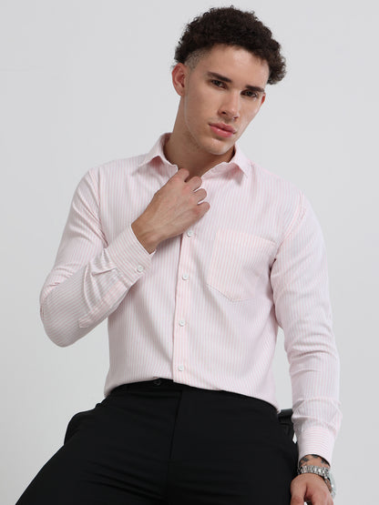 Mens Premium Striped Cotton Shirt - Regular Fit USD 408/3