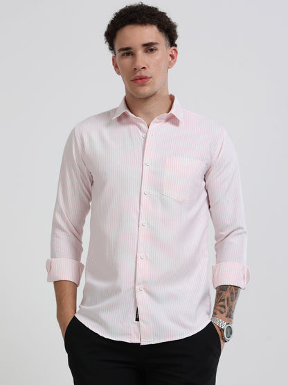 Mens Premium Striped Cotton Shirt - Regular Fit USD 408/3