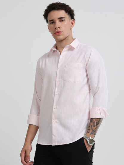 Mens Premium Striped Cotton Shirt - Regular Fit USD 408/3